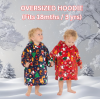 Young Infants Christmas Plush Oversized Hoodie  (One Size - 18 Months -3 Years)